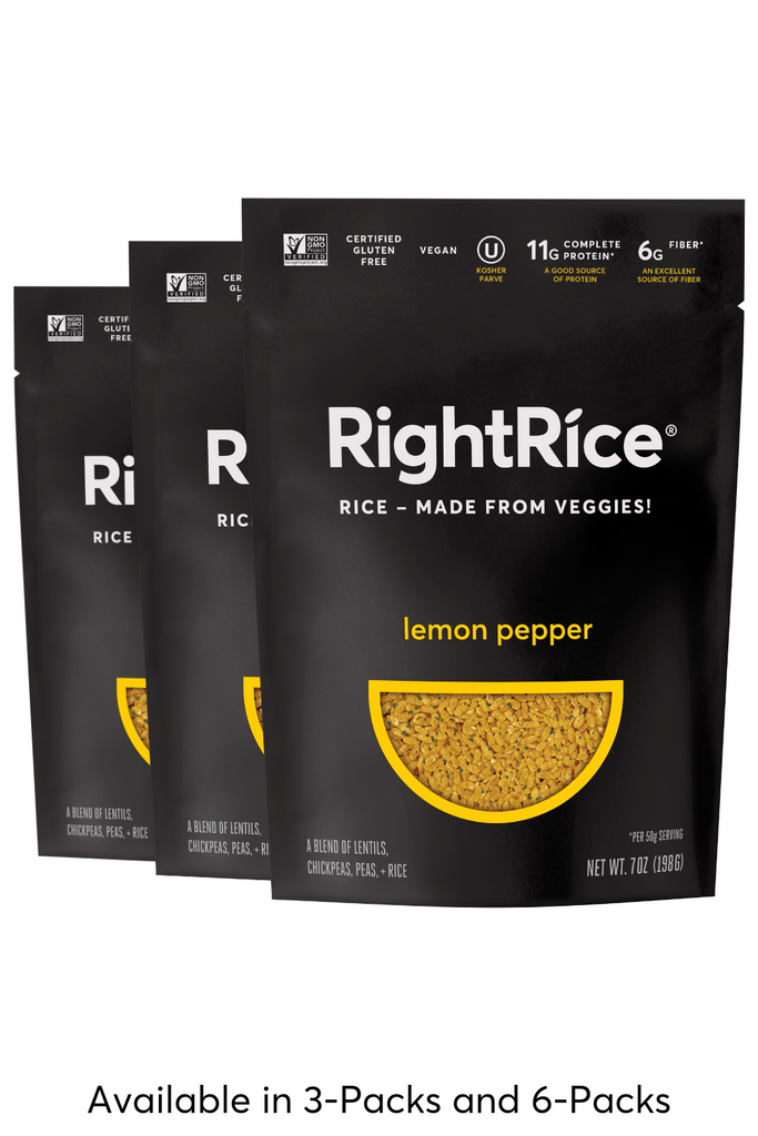 Rice alternative RightRice, RightRice Lemon Pepper back of packages