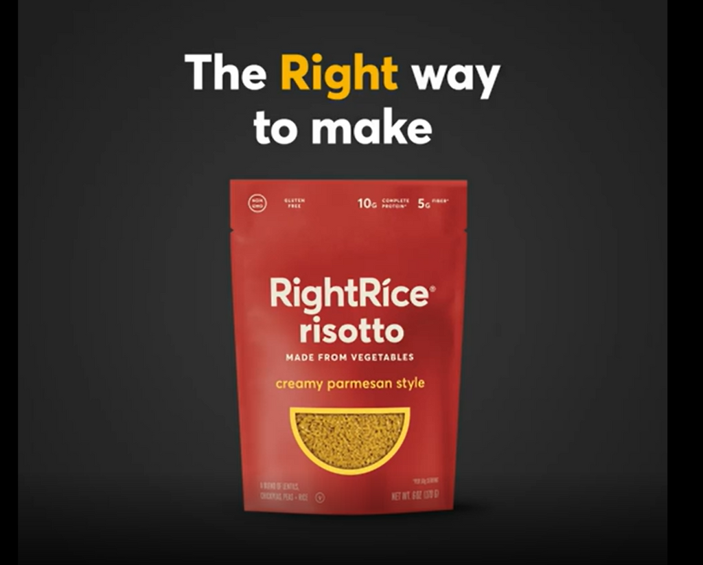 Rice alternative RightRice, packet of RightRice Risotto Creamy Parmesan Style
