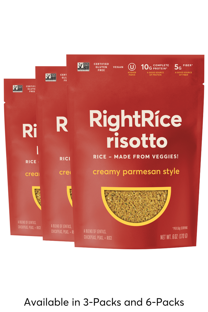 Rice alternative RightRice, Creamy Parmesan Style Risotto packages
